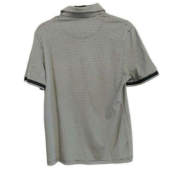 Ted Baker Men's Polo Shirt Size 3 Navy & White Polka Dot Pattern Cotton Blend - Picture 4 of 5